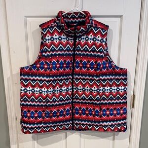 Colorful Patterned plus size Vest.